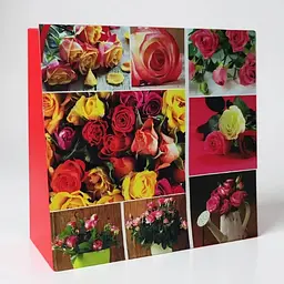 Подарунковий пакет Квітковий 150 г 23 × 23 × 10 см 6 шт. в уп.