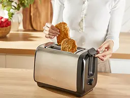 Тостер Tefal Subito 1100 Вт розморожування щипці нерж. сталь чорний - мініатюра 2