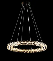 Підвісна хромована світлодіодна люстра Splendid Ray L33152/600/1 LED (CR) з кришталевим кільцем 60 см - мініатюра 4
