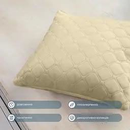 Подушка декоративна ТЕП Velour 50х70 см 407 бежева (3-00435_10061) - мініатюра 2