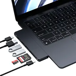 Адаптер Satechi Aluminum USB-C Pro Hub Slim Adapter Midnight (ST-HUCPHSD) - мініатюра 6