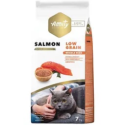 Сухий корм для дорослих котів Amity Super Premium Cat Salmon з лососем 7 кг