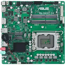 Материнcька плата Asus PRO H610T-CSM s1700 H610 2xDDR5 M.2 HDMI DP LVDS Thin mITX