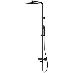 Душова система Corsan Ango black mat з виливом CMN030MBL, Чорний матовий