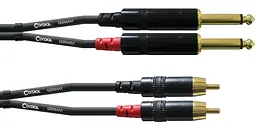 Коммутационный кабель 2хJack 6.3 — 2хRCA 1.5м Cordial CFU 1,5 PC