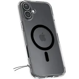 Прозорий чохол Spigen Ultra Hybrid MagSafe Black для iPhone 16 (ACS08206) - мініатюра 2