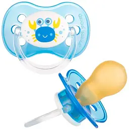Латексна кругла пустушка Canpol Babies Nature 6–18 місяців блакитна (22/607) - мініатюра 3