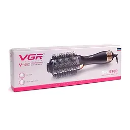 Фен-гребінець для укладання волосся VGR V-492 з іонізацією 1000W Black (3_04598) - мініатюра 4