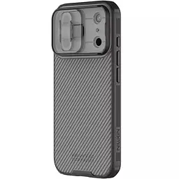 Карбонова накладка Nillkin CamShield Pro для Apple iPhone 17 Pro Max (6.9) Transparent black - мініатюра 3