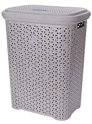 Кошик для білизни Diomedea з кришкою сірий 505 x 385 x 285 мм 35 л (К1-130) - мініатюра 2