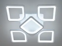 Люстра стельова LED Diasha S8060/4+1WH 72W, з ІЧ пультом, для спальні, вітальні, коридору, IP20 - мініатюра 4
