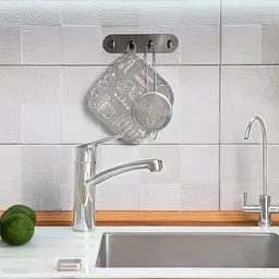 Вішалка настінна MVM My Home, матова, сіра, 4 гачки (HSS-192R PSS) - мініатюра 3