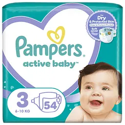 Підгузки Pampers Active Baby Розмір 3 (6-10 кг) 54 шт (8001090948977) - мініатюра 1