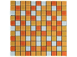 Мозаїка з декоративного скла STICKER WALL 298*298*4,5мм Помаранчева SW-00002365 - мініатюра 2