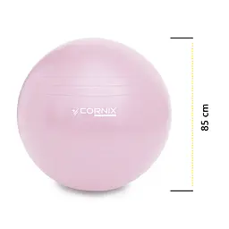 М'яч для фітнесу (фітбол) Cornix 85 см Anti-Burst Light Pink XR-0370 - мініатюра 4