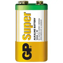 Батарейка крона GP Super Alkaline 9V (1604A-S1, 6LF22)
