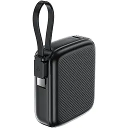 УМБ Acefast 10000mAh 20W PD,QC3.0 USB-C In/Out with build Type-C cable, M15 Black - мініатюра 2