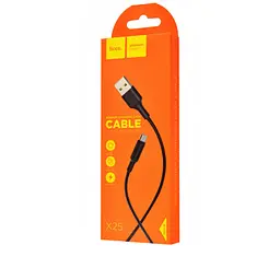 Кабель Hoco X25 Pisces Cable USB to MicroUSB 2A 1m Black - мініатюра 2