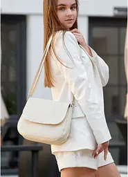 Сумка жіноча Sambag Rose BZN молочний 20 х 24 х 7 см (94000011) - мініатюра 2
