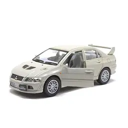 Колекційна машинка Mitsubishi Evolution VII KT5052W (Silver) масштаб 1:42 Kinsmart