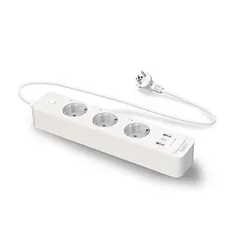 Розумний Wi-Fi мережевий фільтр-подовжувач TP-Link Tapo P300, 1.5 м 2 x USB-A + USB-C White - мініатюра 2