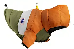 Куртка для собак и котов EcoToys Khaki Orange M оранжевая c хаки A: 29 см B: 43 см C: 29 см 6936