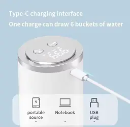 Електричний насос-помпа для бутильованої води з акумулятором 1200 mAh (00372) - мініатюра 4