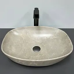 Умивальник VBI Olbia beige stone накладний VBI-014301 - мініатюра 2