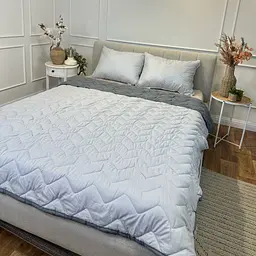 Одеяло евро двустороннее летнее из холофайбера Leri Max 21540 200х215 см графитовое