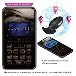 Смарт анальна пробка з вібрацією та електростимуляцією LyBaile Pretty Love Jefferson Electric Shock Stimulator, 9.2х3.4 см - мініатюра 8