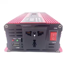 Інвертор напруги Solar Smart King Power Inverter 012 модифікована синусоїда Red 1 розетка 1 USB екран з 12V на 220V 1200W (11033) - мініатюра 2