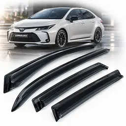 Дефлектори вікон ветровики для Toyota Corolla 2019- 4 шт (Auto Clover) AC E221