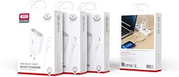 Зарядний пристрій — блок 4 порти USB — XO L100 fast charger зі швидким заряджанням QC3.0 - мініатюра 2