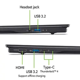 Ноутбук ACER Swift 16 AI OLED SF16-51-928H, Intel Core Ultra 9 288V до 5.1GHz, 16" WQXGA+, 32GB, SSD 2TB, Intel Arc Graphics, Windows 11 Home - мініатюра 12