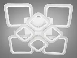Люстра стельова LED Diasha HA8060/4+4WH з ІЧ пультом, 105W, сучасний стиль для вітальні, спальні, кухні, офісу - мініатюра 4