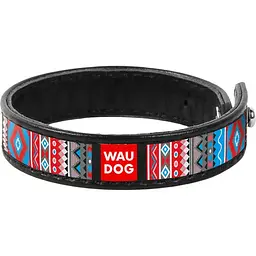 Браслет Waudog Design Етно, шкіра, M, 21-23х1,5 см, чорний