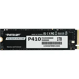 SSD NVMe накопичувач PATRIOT P410 1Tb PCIe Gen4x4 M.2 2280 (P410P1TBM28H)