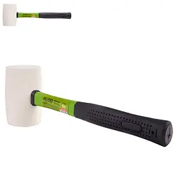 Киянка гумова Alloid з ручкою із фібергласу біла 450 г (RM-15450F) - мініатюра 3