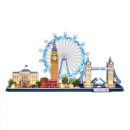 Тривимірна головоломка-конструктор CubicFun City line з LED підсвіткою Лондон (L532h) - мініатюра 4