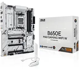 Материнська плата ASUS B650E MAX GAMING WIFI W White (B650E MAX GAMING WIFI W) (Socket AM5, AMD B650, ATX) - мініатюра 9