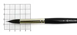 Пензель білка кругла Classic 3049R № 9 коротка ручка Kolos - мініатюра 2