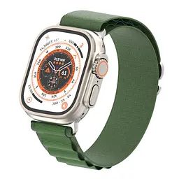 Ремінець для Apple Watch 49/46/45/44/42 (Series 1-3), зелений, Alpine Loop Alpina Band, тканинний поліестеровий ремінець для смарт-годин, дихаючий, для активного відпочинку та спорту, ArmorStandart (ARM64981) - мініатюра 4
