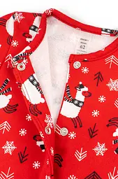 Святковий чоловічок з начосом для новонароджених Christmas llama із закритими ніжками - мініатюра 2
