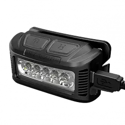 Налобний ліхтар Nitecore NU10 USB з білим та червоним світлом (Чорний) - мініатюра 2