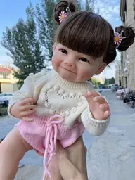 Реалістична Кукла Реборн 55 см повністю силіконова Doll Reborn Baby К0100615 - мініатюра 5