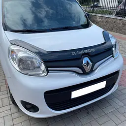 Дефлектор капота мухобійка Renault Kangoo II 2013- Рестайлінг Voron Glass - мініатюра 2