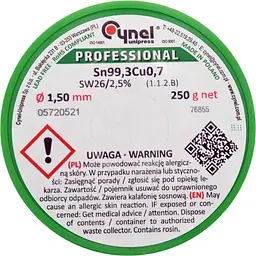 Припій без свинцю CYNEL Ø1.5 мм (76855) - мініатюра 2