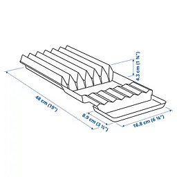 Підставка для ножів IKEA чорна, універсальна кухонна, пластик - мініатюра 2