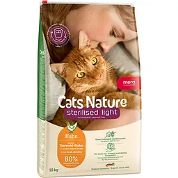 Сухий корм Mera Cats Nature Sterilised Light Chiken (Huhn) з куркою для стерилізованих та кастрованих котів 10 кг