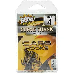 Гачок для мирної риби BOOM Curve Shank №4 (10 шт/уп) (Teflon)